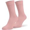 ONESCK Calzini in cotone super morbido dai colori vivaci in tinta unita per uomo e donna, Oro rosa, 4-7