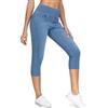 THE GYM PEOPLE Jeggings Capri Donna 3/4 Vita Alta Jeans Skinny Stretch