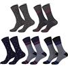 Sockenversandhandel Calzini da uomo (10 paia), durevoli e indeformabili, traspiranti grazie all'80% cotone, elevato comfort, in vita morbida senza gomma, 39-42 o 43-46, Modello 2, 43-46