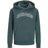 JACK & JONES Jjecaleb Varsity - Felpa con Cappuccio Noos Jnr, Profondo Atlantico, 164