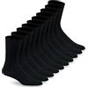Socks4Fun Calzini per diabetici da uomo - 10 paia di calzini senza cuciture per donna - calzini premium per neuropatia in cotone - comodi e traspiranti - taglia 39-42/43-46/47-50, nero, Nero , 35-38