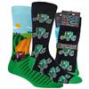 Socks4Fun Calzini da donna, ragazzo, ragazza, uomo (2 paia) divertenti colorati, Trattore., 42-47