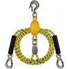 Bffcnl Cima da Rimorchio Marina Acciaio Inox 304 Cima da Ormeggio Elastica Alta Resistenza Corda di Traino per Lago, Corda Da Traino 2.4m Con Doppio Gancio, Galleggiante Blu A Pois E Corda Gialla