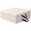 rockible Tappetino Pieghevole Fitness Materassino Ginnastica Tappeto Allenamento Cuscino Palestra Assorbimento Urti Pieghevole con Maniglie in Pelle PU E, Grigio