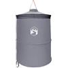 KPOUTRFG Tenda pop-up per WC, 97 x 126 cm, colore: grigio/arancione