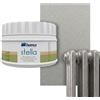 Bianca Stella Smalto per Termosifoni Resistente al Calore, Vernice per Riscaldamento a Base d'Acqua, Argento Metallizzato, Lucido, Antigraffio & Alta Copertura, 250ml
