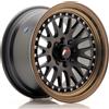 Jr Wheels Un cerchio JR Wheels JR10 15x8 ET20 4x100/108 Nero opaco con bordo in