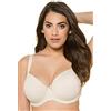 Ulla Popken Reggiseno con Ferretto, Coppa Morbida Donna, Beige, 7C