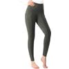 Harrison Howard Women's Full Seat Silicon Grip Equestrian Breeches Horse Riding Tights High Waisted Leggings for Women Army Green Medium