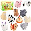 Bacxzomx Giocattoli Montessori per Bambini 1 2 3 Anni, Fattoria Animali Bambini, Giocattolo Sensoriale e di Apprendimento Motorio, Set Selezione Colori e Impilabile, Regalo per Natale e Compleanno