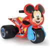 INJUSA - Moto Samurai Mickey Mouse, per Bambini da 1 a 3 anni, Moto Elettrica per Bambini a Batteria 6V, con Acceleratore a Pedale e 3 Ruote in Plastica, Velocità Massima 3 Km/h, Colore Rosso