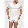 PEROFIL Maglietta Scollo a V in Filo di Scozia Active VPRT00321 BIANCO