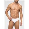 PEROFIL Slip Vita Bassa in Filo di Scozia elasticizzato Active BIANCO