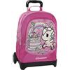 Franco Cosimo Panini TOKIDOKI - Zaino Scuola Trolley Ufficiale Tokidoki, Maniglia Regolabile, Trolley Staccabile, Spallacci Imbottiti e Regolabili, 2 Scomparti Principali, Tasca Frontale, Chiusure Zip, 30x44Hx20cm, Rosa