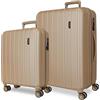 MOVOM Wood Set di valigie, 70 cm, Beige