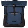 Invicta ZAINO Ufficio ACT FOLD, Zaino monoscomparto roll-top con fondo rinforzato, Blu, Nastro per alloggiamento asta trolley, Tasca Interna Porta PC, Zaino Ufficio e Viaggo