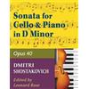 Leonard Rose Shostakovich Sonata in d minor--opus 40 for cello and p (Tascabile)