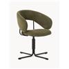 Westwing Collection Sedia girevole imbottita con braccioli Darien - Verde