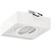 EDO Faretto da Soffitto PALLAD 1 MINI Apparecchio a Plafone Plafoniera Bianca Spot Alluminio Lampada Quadrato Lampada da Soffitto Incasso Orientabile Faretto a Plafone GU10 Soggiorno Cucina