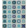 Hwtcjx Adesivi per Piastrelle, PVC Autoadesivo Decorazione, 15x15cm, Blu, 30 pezzi | Impermeabile, Adesive Marocchino retrò Stile, Piastrelle Adesive, Adesivi Pavimento, per Bagno Cucina Parete Fai da Te