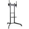 TooQ RAMSÉS Supporto da pavimento con rotelle per schermi da 37" a 70", nero
