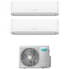 Hisense Condizionatore Climatizzatore Hisense Dual Split Inverter R-32 Hi-Comfort 12000+18000 Btu con 4AMW81U4RJC WiFi Integrato 12+18