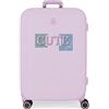 Enso Cute Girl Valigia media Viola 48x70x28 cm ABS rigido Lucchetto TSA integrato 79L 4,32 kg 4 Doppie ruote