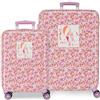 Pepe Jeans Joumma Bags Sandra Zaino Scuola, Rosa, Bretelle Regolabili per un comodo trasporto, Vari scomparti, Rosa, 55 cm x 38 cm x 20 cm / 68 cm x 48 cm x 26 cm, Set valigie