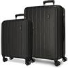 MOVOM Wood Set di valigie, 70 cm, Nero