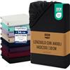 Utopia Bedding Lenzuolo con Angoli, Una Piazza - 140X200x30 cm - Nero - Microfibra di Poliestere Spazzolato - Lenzuolo Sotto con Angoli Elasticizzato