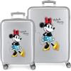 Disney Set valigie Disney 100 Minnie Joyful Grigio 55/70 cm ABS rigido Lucchetto TSA integrato 119L 6 kg 4 doppie ruote bagaglio a mano