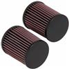 K&N Filtro Aria di ricambio compatibile con Honda CBR1000RR (Racing) 2004-2007 (Set di 2) (HA-1004R)