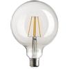 Planetitaly Lampadina G125 globo E27 LED filamento 12W resa 145W palla vetro luce naturale 4000K lampada decorativa pub, bar, locali commerciali, taverne, negozi, alimentazione 230V