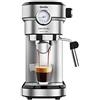 Cecotec Macchina da Caffè Espresso Cafelizzia 790 Steel Pro. 1350 W, Manometro, Sistema Thermoblock, 20 Bar, Modalità Automatica per 1-2 Caffè, Vaporetto Orientabile, 1,2 L, Colore Acciaio