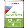 Toshiba HDD per videosorveglianza TOSHIBA S300 6TB SMR, 3,5'', SATA, TBW: 180
