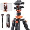 K&F CONCEPT Treppiede Fotocamera e Monopiede 172cm, Treppiede in Carbonio | Test