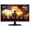 Aoc Monitor 27" ( LED 1920x1080 FULL HD 180Hz ) Curvo Black C27G42FE