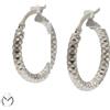 Orecchini oro bianco 18 kt 750 cerchi sfaccettati -810/ST-