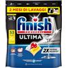 Finish Powerball Ultimate 212 Pastiglie Capsule Limone Lavastoviglie Azione Sgrassante Contro Macchie di Bruciato Brillantezza Eccezionale Pulizia Intensa - 4 Confezioni da 53 Tabs