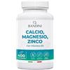 Bandini® Calcio Magnesio Zinco Vitamina D3 + K2 MK7 | 400 Compresse Vegan