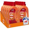 Sole Detersivo Lavatrice Liquido Proteggi Colore 290 Lavaggi, Formula Igienizzante, 10 Confezioni da 29 Lavaggi