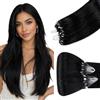 Hetto extension Microring Capelli Veri Nero 40cm 50Ciocche