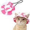 OTKARXUS Cappello da sole per cani, 1 pezzo, Cappello a secchiello regolabile da principessa per cani con fori per le orecchie, Cappello da pescatore per cani a tesa tonda per cuccioli, cani di piccola taglia