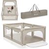 LIONELO Willow Box Gioco per Bambini 127x187cm da 0 a 48 Mesi Pareti in Ret