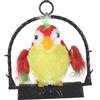 ERINGOGO Pappagallo Parlante da Appendere Rosso Registrazione e Voce per Bambini | Peluche Morbido, Plastica Resistente, Apprendimento Precoce, Sensibile All'ascolto, Festa Scuola Decor, Compleanno