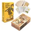 JynkZylphre 2pcs Tarocchi Carte, 78 Carte Tarocchi Vintage Tarot Deck, Fate Divination Fortune Partito Familiare Partito da Tavolo, Divertente Gioco Set di Carte per Principiante2