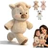 STOAT Highland Cow Peluche, realistica mucca highland peluche, morbido animale di peluche per adulti, decorazione fattoria, regalo per amanti degli animali (khaki)