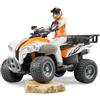 bruder 63000 - Quad con conducente, figura giocattolo, veicolo, fuoristrada