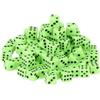 QUARKZMAN 50Pcs Mini Dadi, 8mm/0.31 Dadi Acrilici Piccoli A Sei Facce Con Punti Per Giochi Da Tavolo Feste E Attività, Verde/Nero
