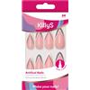 Life Killys Unghie Finte, Stiletto Silver Glitter French